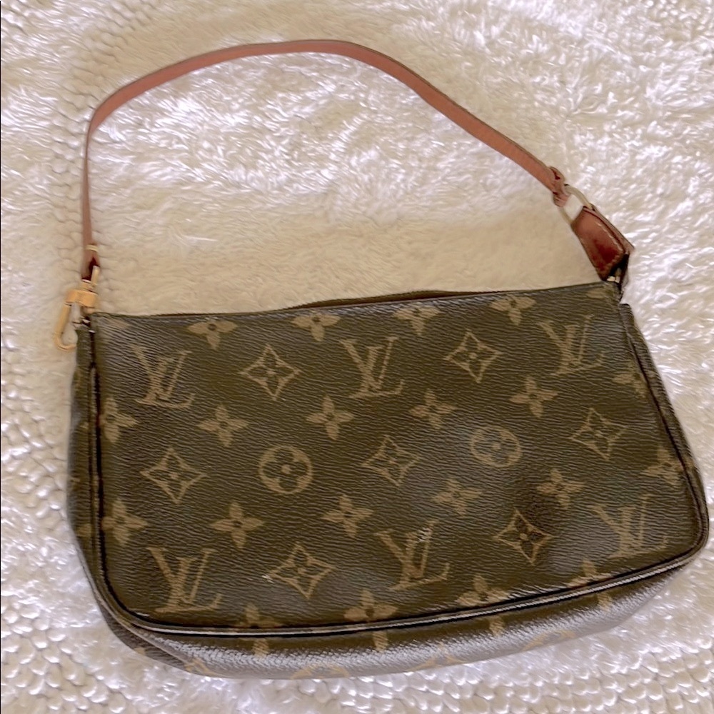 Louis Vuitton Brown Monogram Shoulder Bag with Gold Hardware Preloved